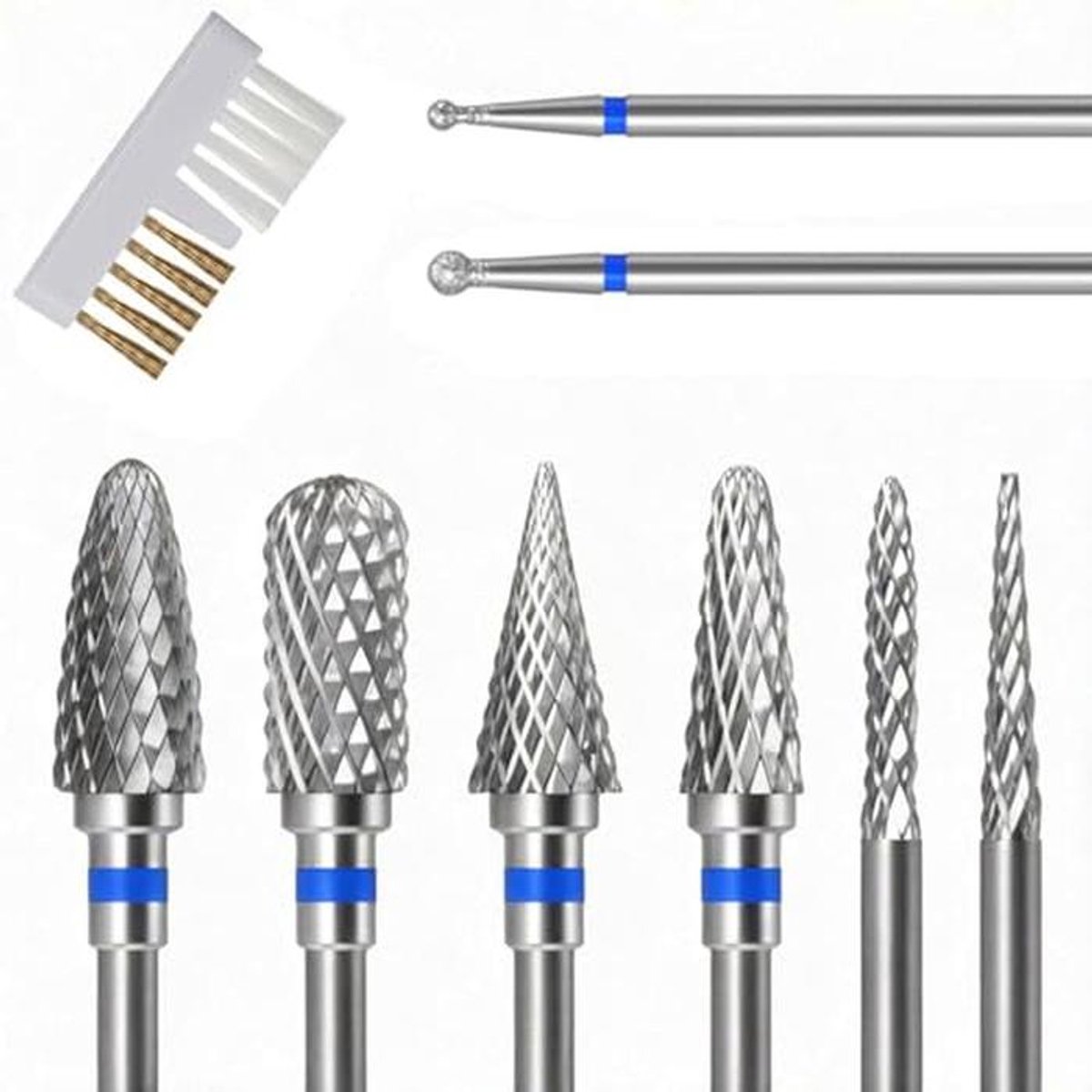 Professionele nagelfrees opzetstukken - 8 stuks voor manicure en pedicure