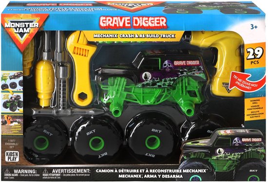 Hot Wheels monstertruck Mechanix 1:18 Grave Digger speelgoedauto.