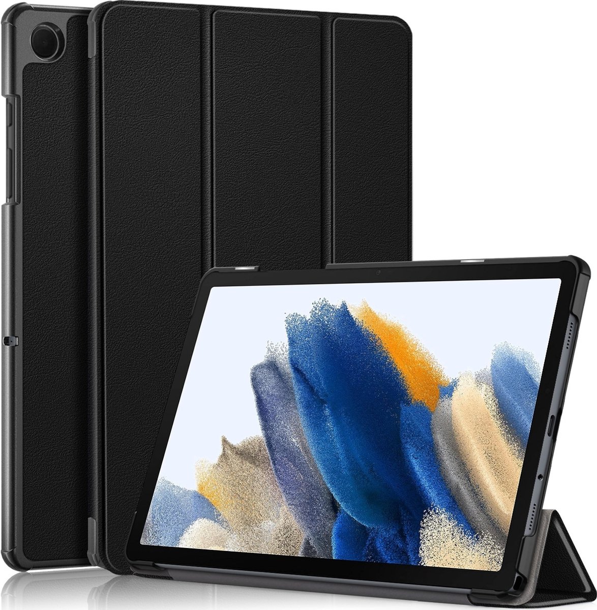Mobigear Tablethoes geschikt voor Samsung Galaxy Tab A11 Plus Hoes | Mobigear Tri-Fold Bookcase - Zwart