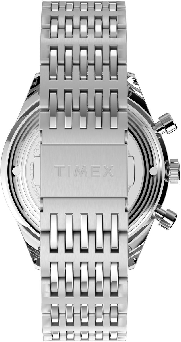 Timex Marlin® Jet Quartz Chronograph Quartz Chronograaf Horloge Zilverkleurig Kast: 100% Roestvrij Staal | Armband 100% Roestvrij Staal 40 mm TW2Y24600AJ