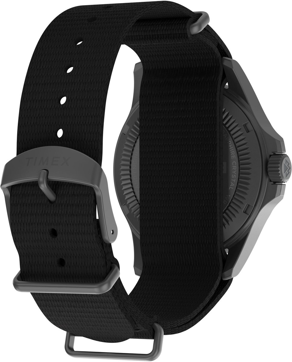 Timex Expedition® Field Post Solar Quartz Analoog Horloge Blauw Kast: 100% Roestvrij Staal | Armband 100% Recyclebaar Materiaal 41 mm TW2Y31700AJ