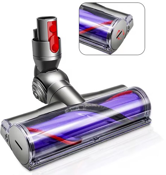 BLOSSOM Stofzuigermond - Geschikt voor Dyson V7/V8/V10/V11/V15/G5 - Groen Led - Wasbare borstel - Wasbare borstel - Stofzuigeraccessoires - Blauw