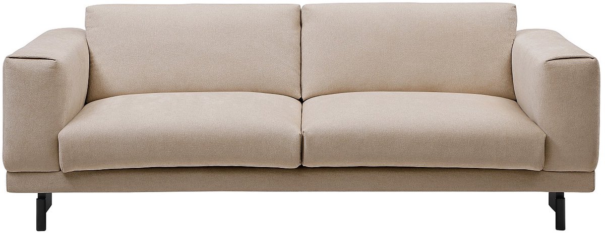Vente-unique Driezitsbank in beige chenillestof DEMBOLA