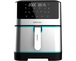 Cecotec Heißluftfritteuse ohne Öl 8 L Cecofry Supreme 8000 Air Fryer. 1800 W, Touchscreen, 30º-200 ºC, 10 voreingestellte Modi, Vorheizfunktion, Alarm, Edelstahl-Finish