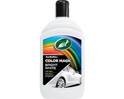Turtle Wax Color Magic Bright White Wax - Reinigt & geeft glans - Herstelt en voegt kleur toe - Camoufleert krasjes en doffe plekken – Geeft duurzame bescherming - Snel en gemakkelijk in gebruik – 500ml