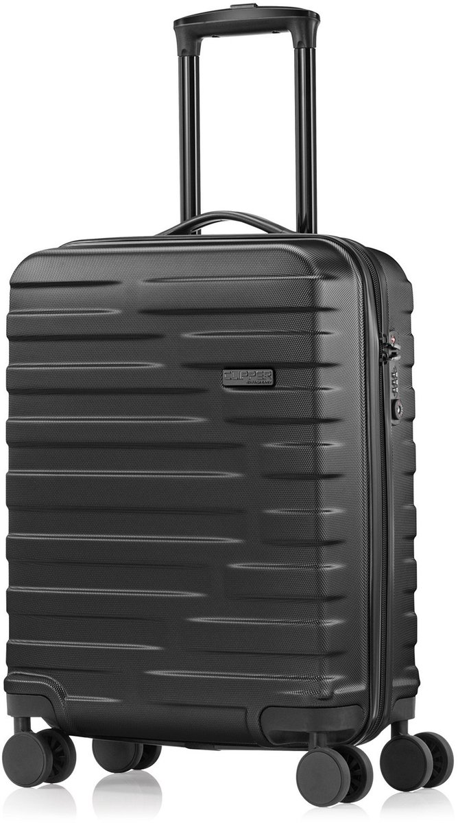 Pack Easy Clipper by Pack Easy Kosmo 4 wielen Cabinewagen 55 cm - Harde bagage - TSA slot - schwarz