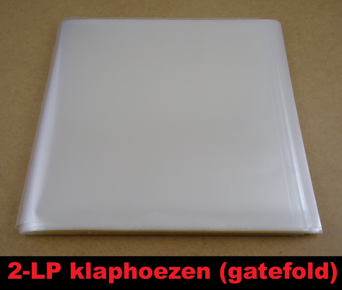 50 Stuks 2-LP hoezen voor gatefold klaphoezen, glashelder dikte 90 micron (GOEDE KWALITEIT, 0.09mm dik) - hoezen lp's, outer sleeves, buitenhoezen, platenhoezen, beschermhoes, transparant, crystal clear, buitenhoes, lps vinyl platen, 12", 12 inch