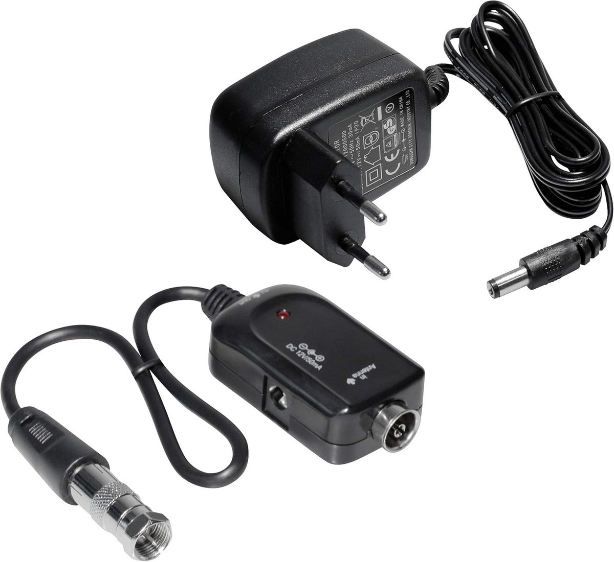 DVB-T Antenne Power Set met Voedingseenheid en IEC/F-Adapter