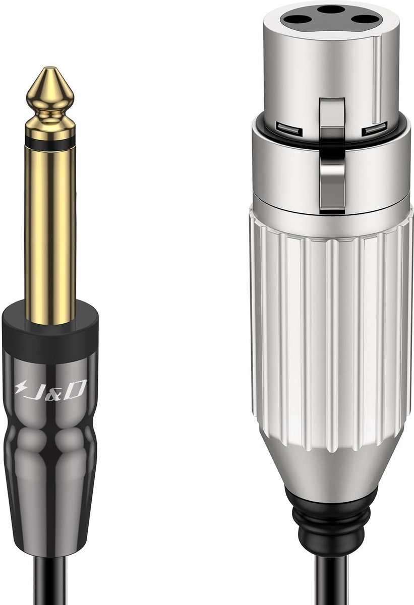 XLR naar TS 6.35mm Microfoonkabel voor Mixer, Gitaar en Speaker