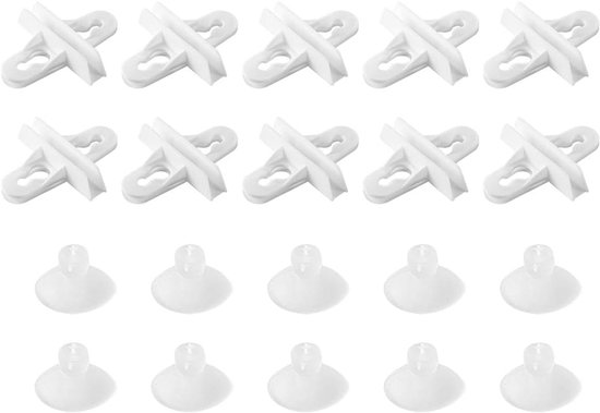 Pawfly Aquariumverwarmer Zuignappen met 2,8 cm Bevestigingsclips Vistank Buis Licht Zuiger Houders voor Grote Aquarium Verwarmingsstaaf en Onderwaterverlichting (Niet Voor Luchtslangen), 12 Stuks