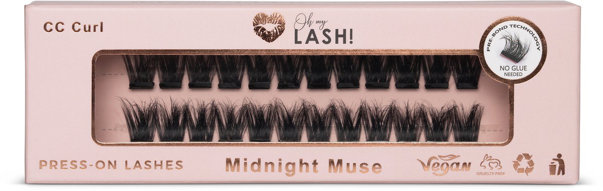 Oh My Lash - Midnight Muse - 12mm - Press On Lashes - Pre Glued - DIY Wimperextensions - Enkele Maat