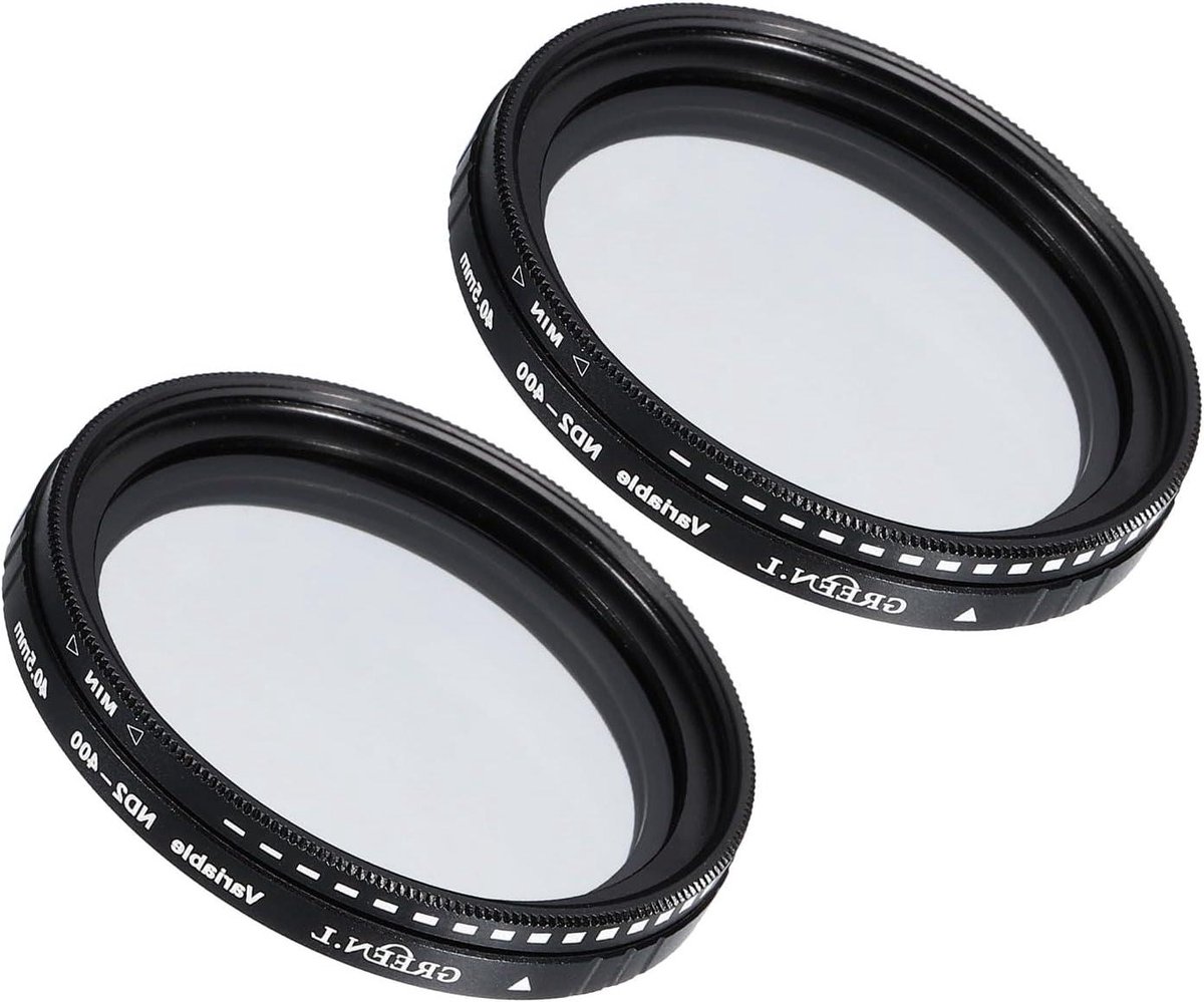 Ronte - Lensfilter ND2-400 voor variabele neutral-density lens 40,5 mm - Grijsfilter fotolens - Set van 2 stuks