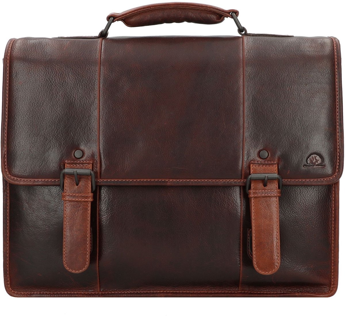Greenburry Rugged Aktetas Messenger Leer 40.5 cm Laptop compartiment - 44cm (17,3 duim) - brown