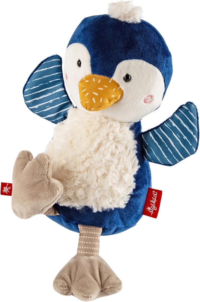 Pinguïn Patchwork Sweety, pluche, knuffeldier, knuffelzacht, klassieke kleuren, vanaf 3 maanden