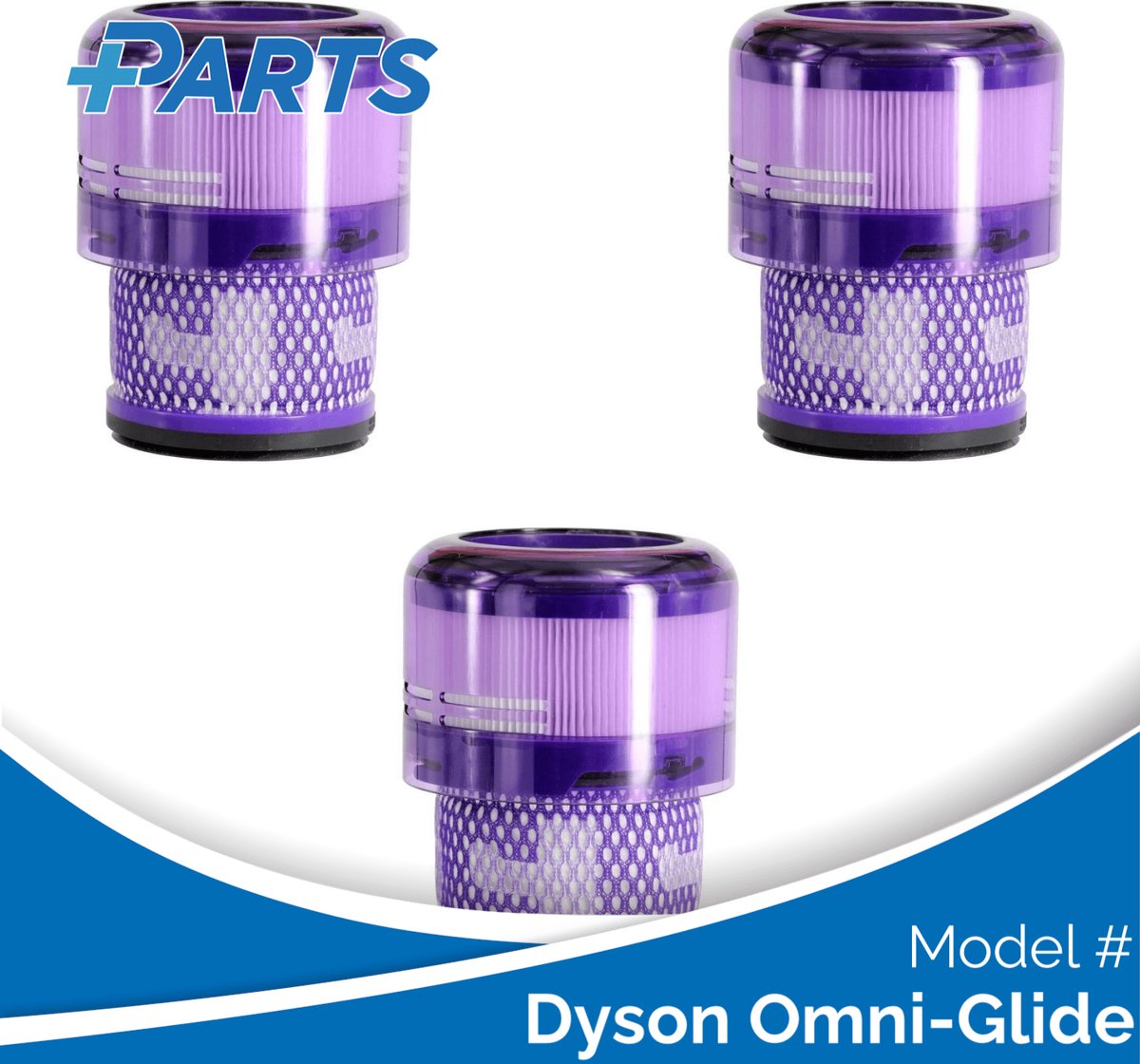 Dyson Omni-Glide Filters (3 Stuks, Plus.Parts® alternatief voor 965241-01)