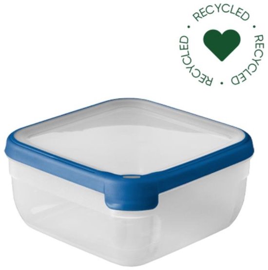 Curver Grand Chef Eco Fresh Conteneur 2,5L Carré Transparent/Bleu Foncé