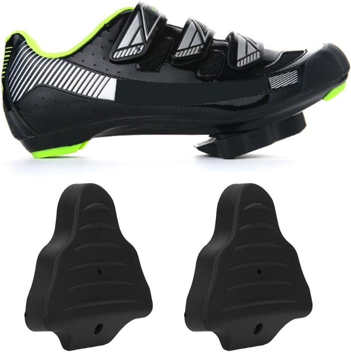Ronte - Antislip Pedalen Schoenplaatjes voor Fietsschoenen - 1 Paar - Rubberen Anti-Slip - Geschikt voor Shimano SPD en SPD-SL - Pedaalvergrendeling - Vaste en Zwevende Modus - Fietsaccessoires - Duurzaam Materiaal