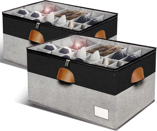 Opvouwbare Schoenorganizer voor Kast - Ruimtebesparende Schoenopbergdozen met Doorzichtige Hoes