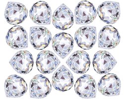 Ronte - Transparante kristallen bal prisma 30 stuks, 20 mm - Feng Shui glazen bol, zonnevanger voor plafondlampen - thuis, bruiloft, kantoordecoratie