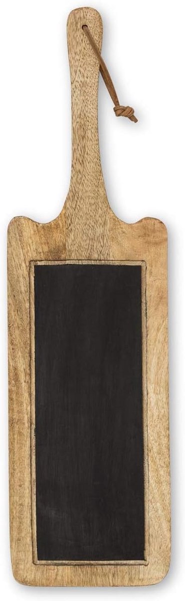 Antieke snijplank massief hout lang vleesbord rustieke serveerplank met krijtlijst