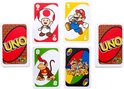 UNO Super Mario speelkaarten met Toad, Mario, Donkey Kong en de Koopalings.