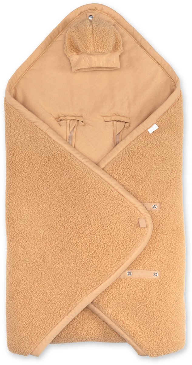 BEMINI Voetenzak - Biside 0-12m - Knusse teddy - Oker