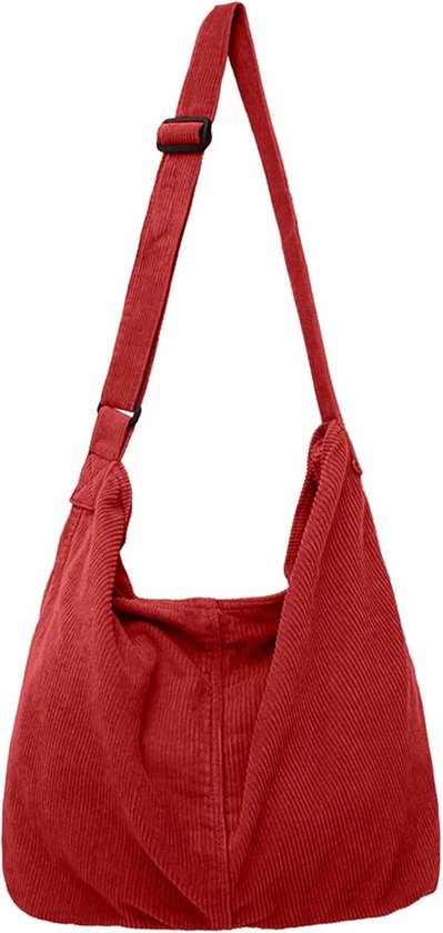 Prite Corduroy draagtas voor dames, grote schoudertas met rits en vakken, voor school, werk, reizen, winkelen, Luipaard Print, L, onbezorgd