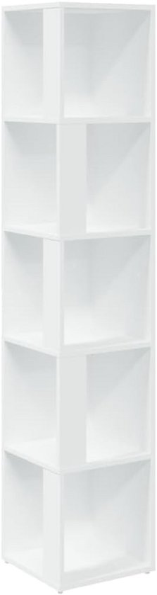 vidaXL Hoge kast 60x35x180 cm bewerkt hout wit, hoog dressoir, hoge keukenkast, hoge woonkamer kast, hoge kast woonkamer, dressoir hoog, kast hoge