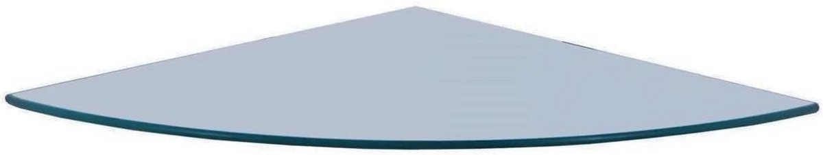 Glazen Plaat Kwart Cirkel 75x75 cm Veiligheidsglas - Facet Geslepen