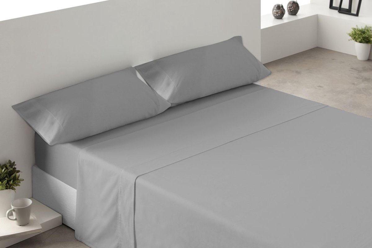 Unyqoos Elegante en comfortabele beddengoedset van microvezel voor tweepersoonsbed grijs