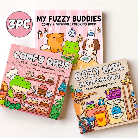 Cozy Coloring Book - Cozy Friends Coloring Book - Kleurboek Voor Volwassenen - Cosy Kleurboek - Kleurboek Voor Kinderen - Twinmarkers 168 stuks - fuzzy hygge coloring book - Kleurboek Voor Beginners - kleuren volwassenen - Kerst cadeautjes