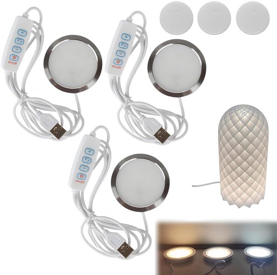 PEIZHIYC 5 Stuks 3D-Printer LED-Lampenset, 5V 3000-6400K