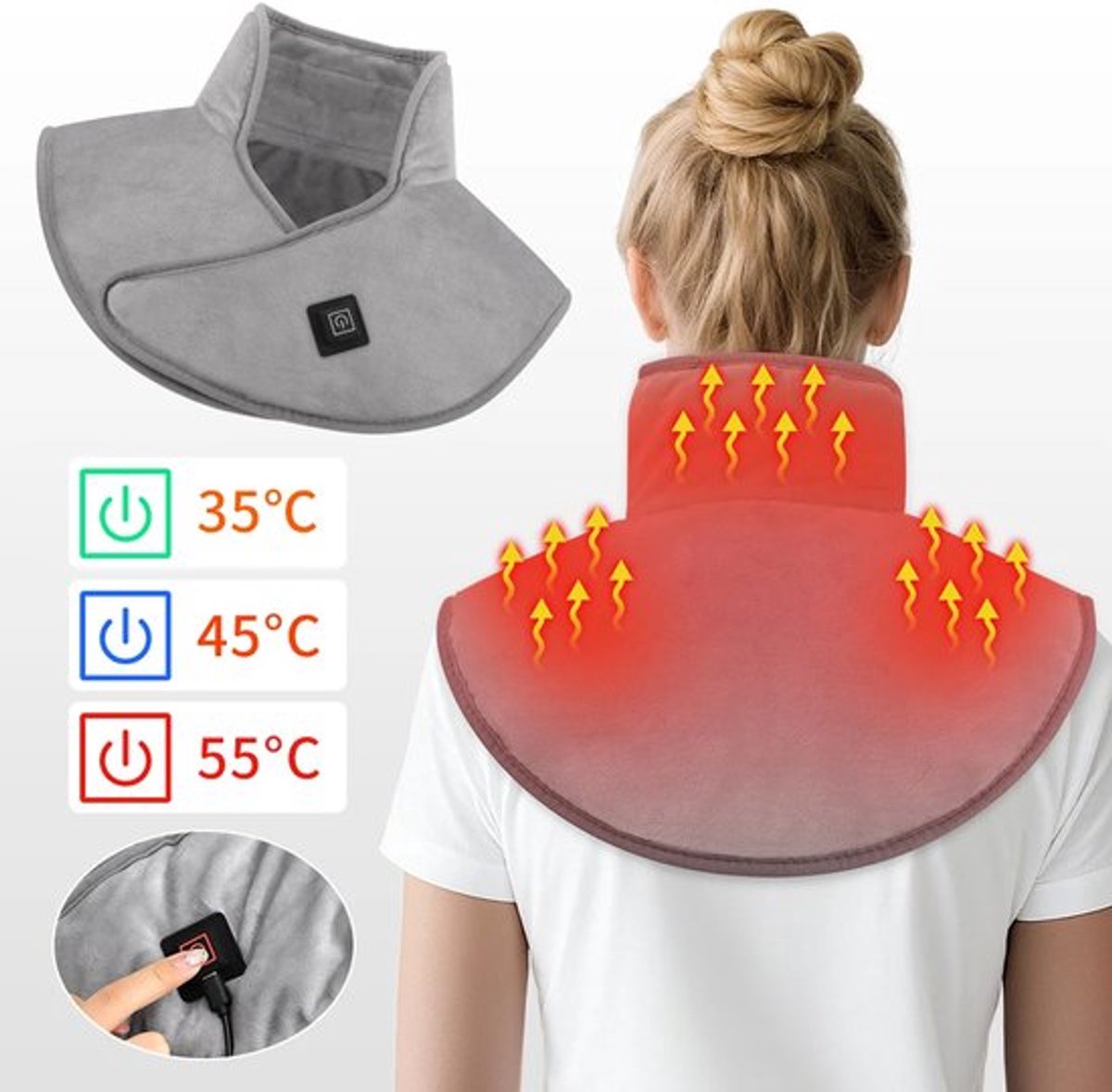 Elektrisch verwarmde schoudervullingen