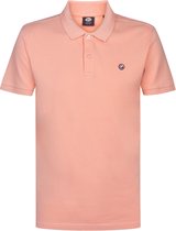 Petrol Industries Polo Shirt Heren - Effen Design - Ronde Hals met Knoopsluiting Kraag - Korte Mouw - Katoen - Herenkleding - Rood - Maat XL