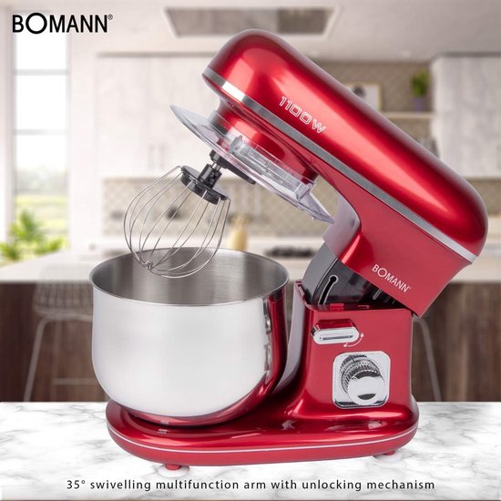 Krachtige Keukenmachine - Professionele Kneedmachine met Garde en Mixer - 1100W van Merkloos — afbeelding 4