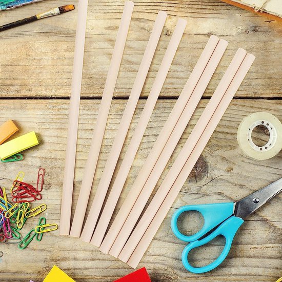 VBS Ronde Houten Staven – 10 Stuks – 50 Cm – 15 Mm Diameter – Onbehandeld – Voor Knutselen, Modelbouw & DIY