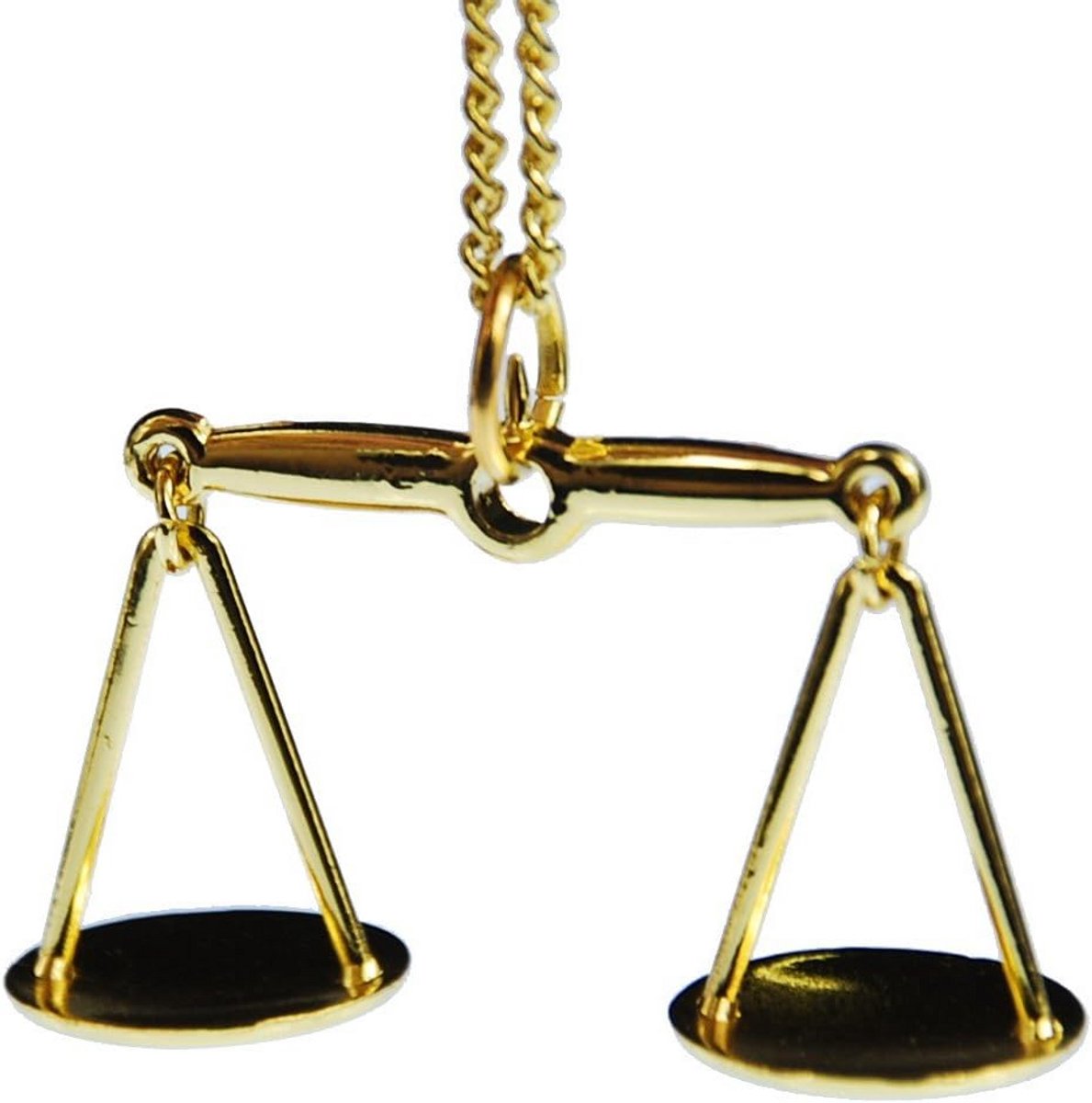 Gouden Schakelketting met Weegschaal Hangertje - 60 cm Handgemaakte Mode Sieraden