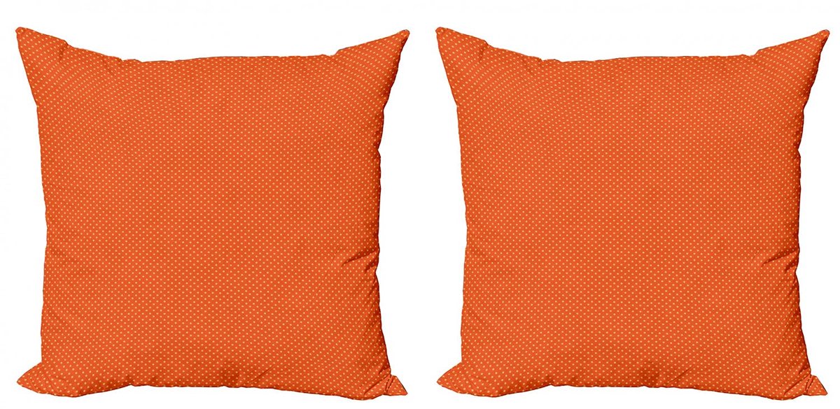 ABAKUHAUS Kussenhoes – 2x 45x45 cm – Dubbelzijdig druk – Oranje/Geel