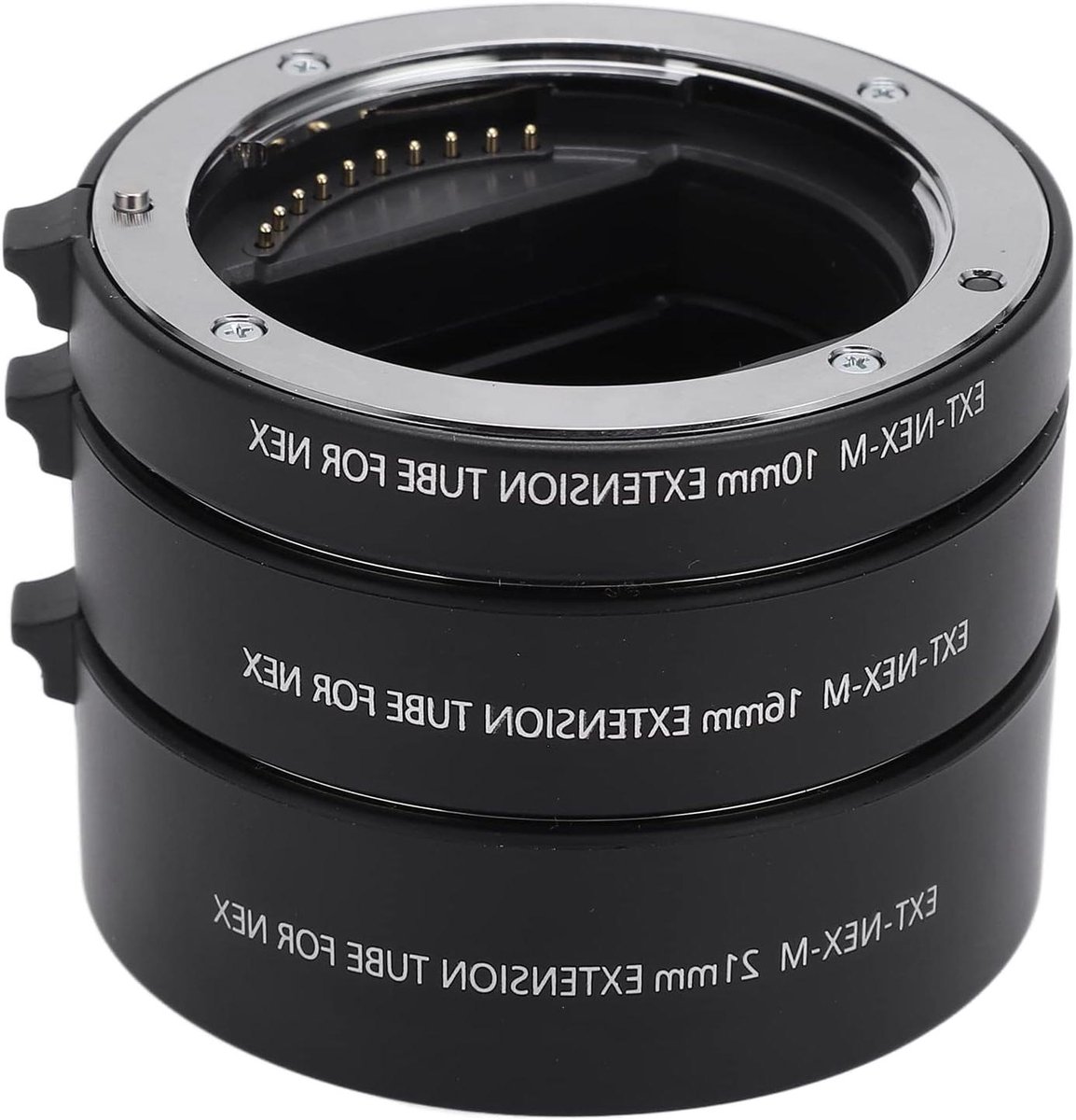 Macro verlengbuis set - autofocus, 10mm+16mm+21mm, metalen adapter ring - E mount lens