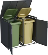 TuinChamp Container berging staal Holten voetpedaal 2 containers - Kliko ombouw