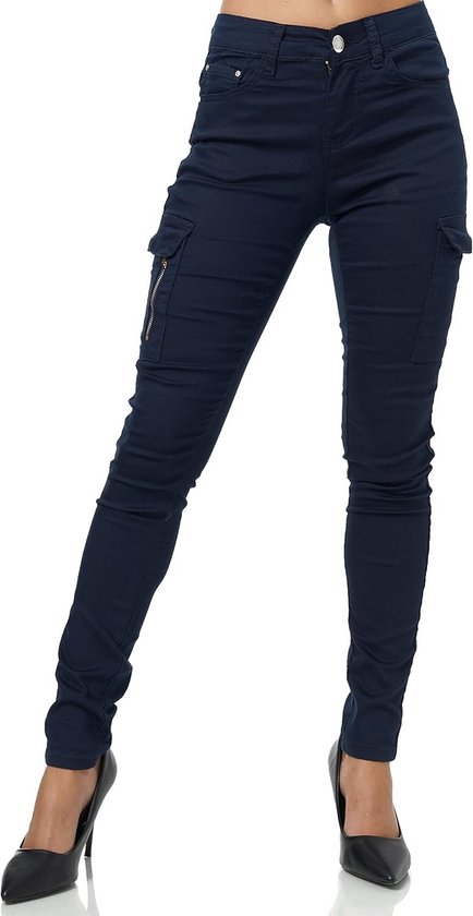 Jeggings Femme Taille Haute Coupe Skinny - Pantacourt 3/4 Déchiré, Extensible - Pour Bureau, Voyage, Quotidien Décontracté