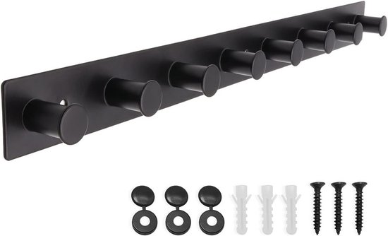 ilauke Deurhaken set van 8, verstelbare metalen hangers passen 1-3/8' tot 1-3/4 inch breedte, over de deurhaken voor het ophangen van kleding