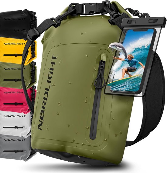 ENONEO Dry Bag waterdichte tas 10L 20 liter lichtgewicht RollTop waterdichte rugzak Outdoor groot waterdichte draagtas Seesack met schouderriem voor kajakken, raften, zwemmen, baden, vissen, 10L