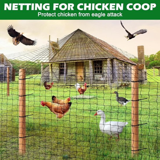 Vogelnet, net, vogelnet, 5 x 4 m, vijvernet zwart, beschermingsnet, gevogeltenet, volièreget ter bescherming van fruitbomen en groenten tegen vogelvraat