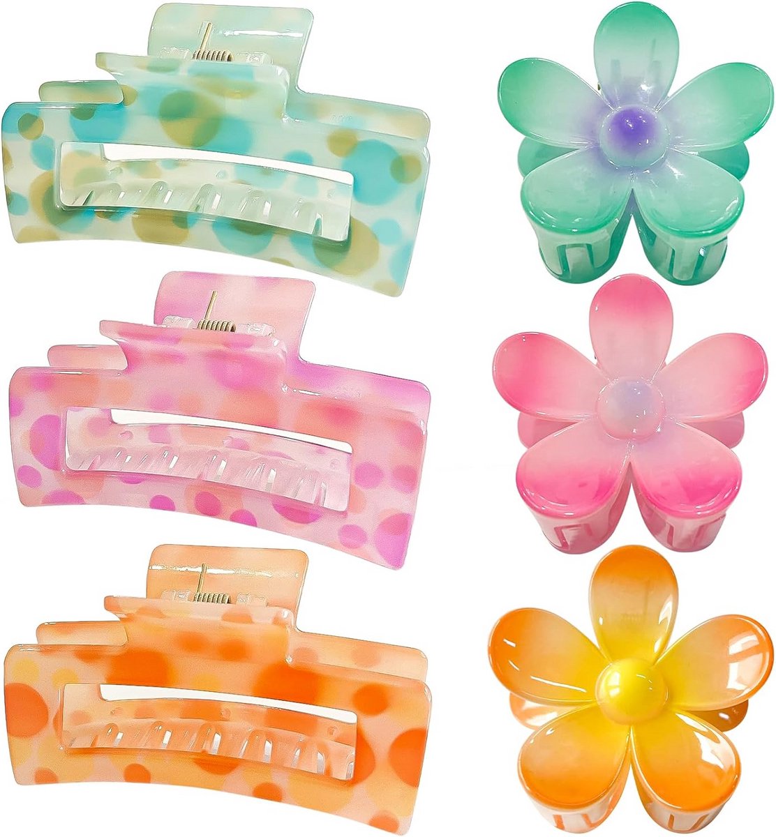 Grote en Middelgrote Haarspeldjes Set - Antislip Klauwclips voor Dik en Dun Haar