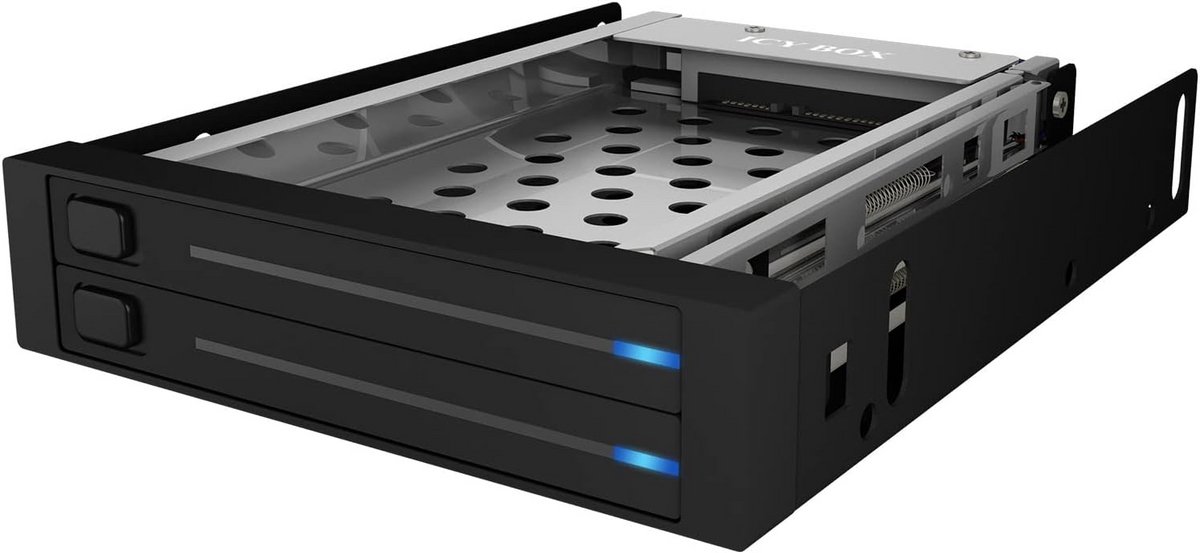 HotSwap Wisselraam voor 2x 2,5 inch SSD/HDD in 3,5 inch Bay