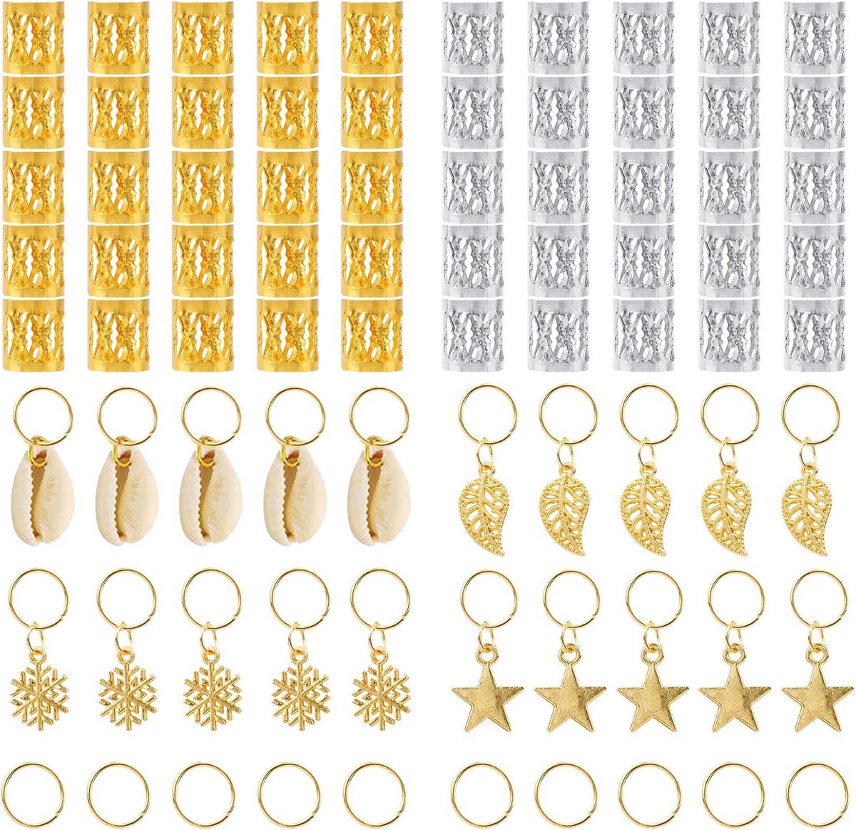 Spiral Dreadlocks Haaraccessoires Metaal Haarringen voor Mannen en Vrouwen