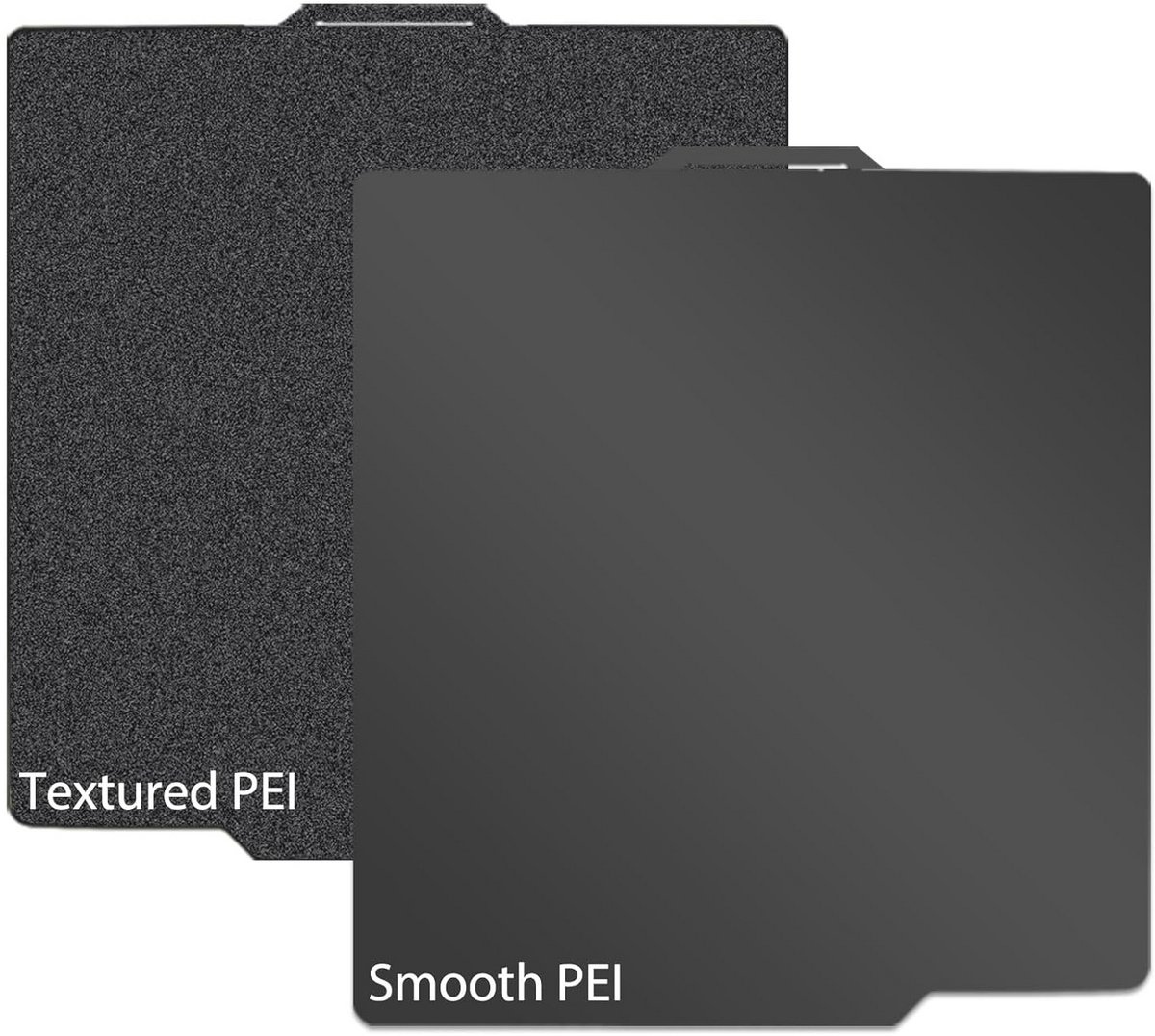 Dubbelzijdige zwarte PEI-printplaat voor 3D-printer - flexibele en glad gestructureerde PEI-verenstalen plaat 257 x 257 mm