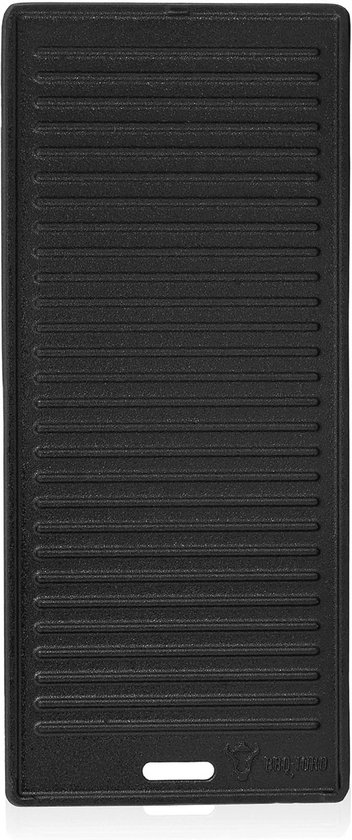 UISEBRT Gietijzeren grillpan 45 cm, ronde grillplaat met 3 poten