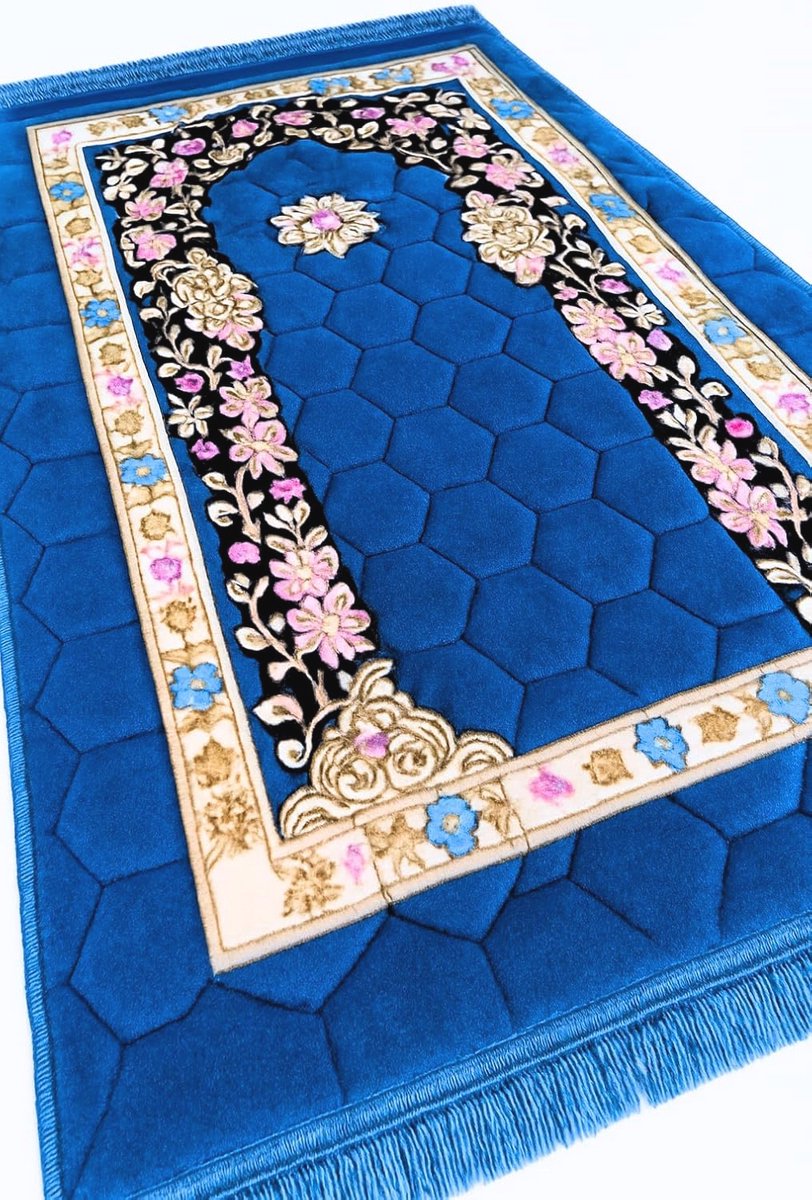 Luxe Gewatteerd Gebedsmat voor Moslims met Gebedskralen - Ideaal voor Ramadan en Eid